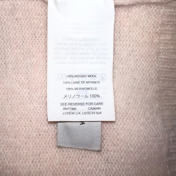 J. Crew Merino Wool Diagonal Ruffle Pullover Sweater Pink SZ XXS - Picture 14 of 15